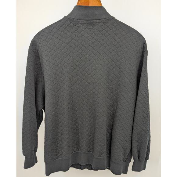 Vintage Aileen Too Quilted Lattice Button Close Black Cardigan Size 1X USA Made - Picture 3 of 5